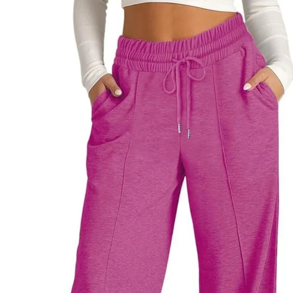 Women's Rose Wide Leg Drawstring Pants - Picture 3 of 6